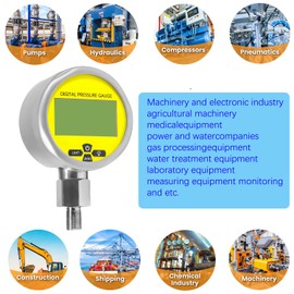 10000PSI Digital Hydraulic Pressure Test Coupling Pressure Gauge Manometer Tester 1/4 Inch NPT Connector 700BAR/ 70Mpa for USA Brand Excavator