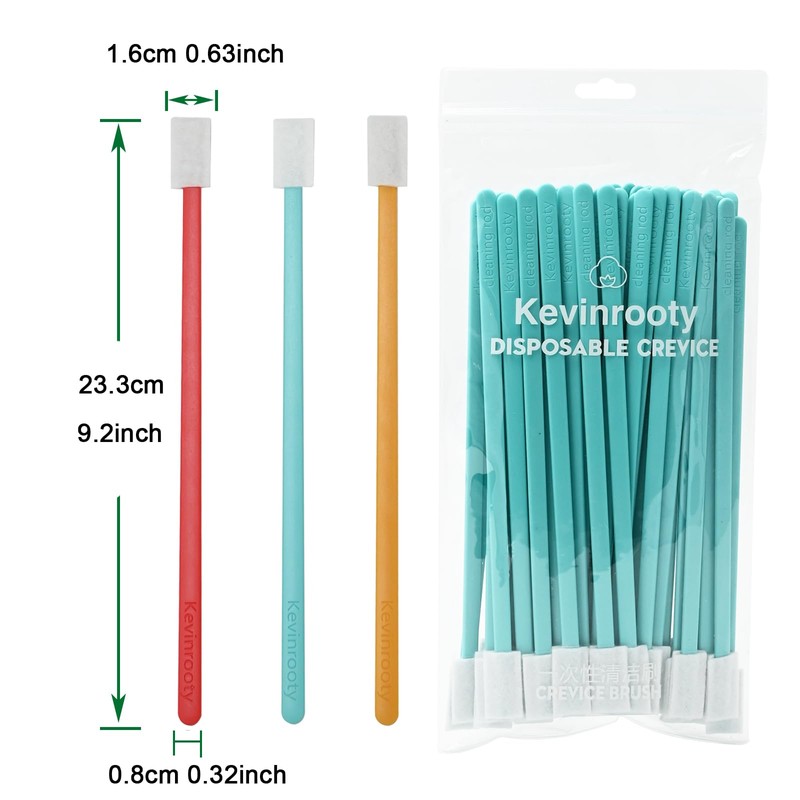 Kevinrooty 50PCS Disposable Crevice Cleaning Brush Kit, Disposable Toilet Brush,