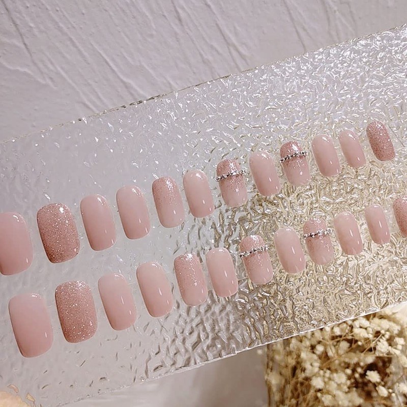 24 Pcs Fingernail Sprocket Flash Drill Cute Nail