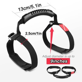 Pecihiko Scuba Diving Tank Carrier, Heavy-Duty Webbing 316 Stainless Steel Adjustable Tank Holder Air Cylinder Carrier Strap with Ergonomic Handle, Non-Slip Pad, and Dive Flag Design Black