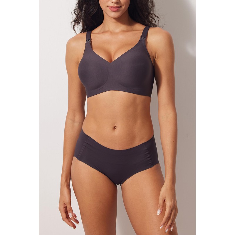 ZUMIY Seamless Maternity Bra, Nursing Bra for Pregnancy Breastfeeding, Ultra