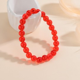 Udolfly Womens Crystal Beaded Bracelets for Women Men Protective Energy Bracelet Natural Gemstone Bead Bracelet 4mm Carnelian