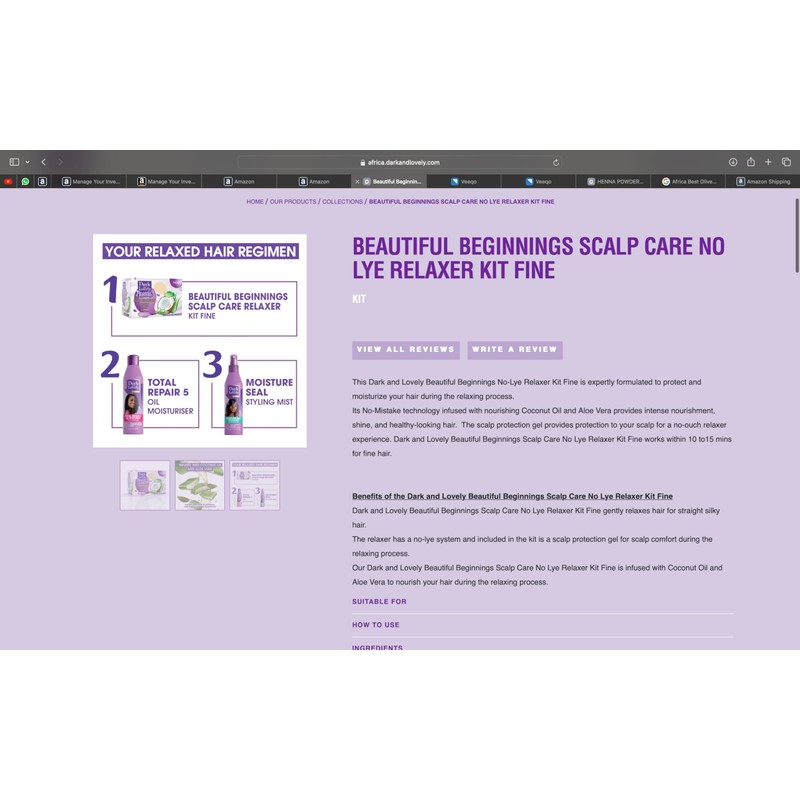 Dark & Lovely Beautiful Beginnings With Coconut & Aloe Scalp