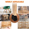 Rectangle Chair Leg Protectors for Hardwood Floors,Black,0.75 x 1.5