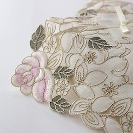 Tissue Case, Lace, Embroidery, Flower Cutwork, Tissue Cover, Beige