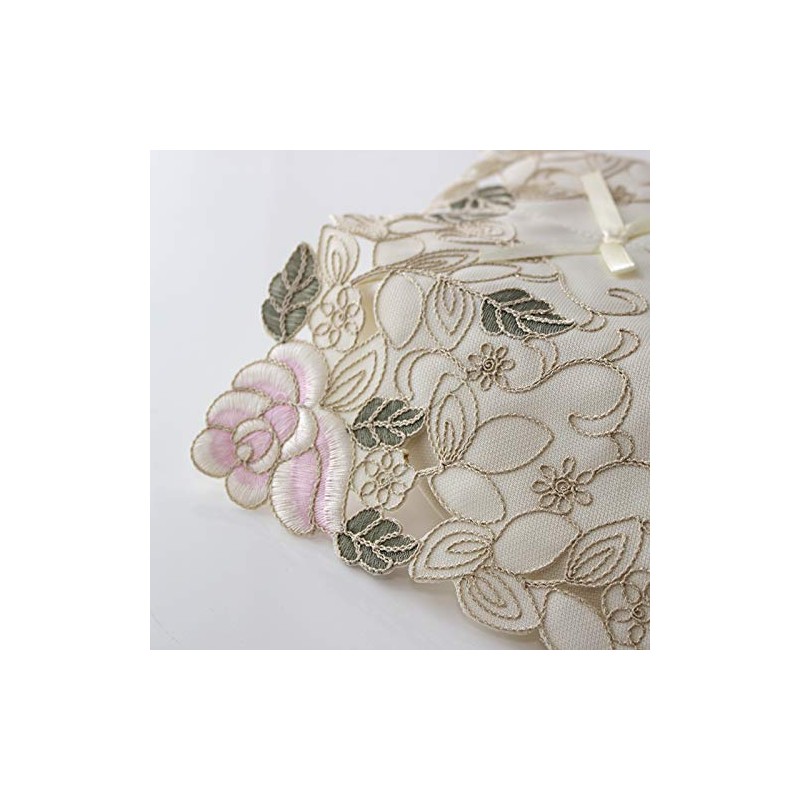 Tissue Case, Lace, Embroidery, Flower Cutwork, Tissue Cover, Beige