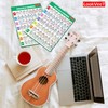 LookVeeT 2 Pcs Ukulele Chord Chart Reference Guide, A4 Size
