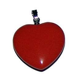 Joyas Janni SC-AN-HERZ-JAS-20mm Red Heart Pendant Made of Jasper with Silver Metal Eye, Approx. 20 mm, Brand One Size, Metal, Not Gemstone, Metal, No Gemstone