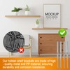 Set of 4 Invisible Wall Shelf Brackets - Floating Shelf