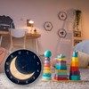 speecheese Night Sky with Half Moon Wall Clock Beautiful Clock