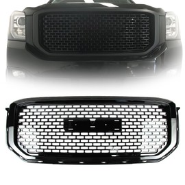 Front Grill compatible with 2015 2016 2017 2018 Yukon Yukon XL,Car ABS Gloss Black Grille