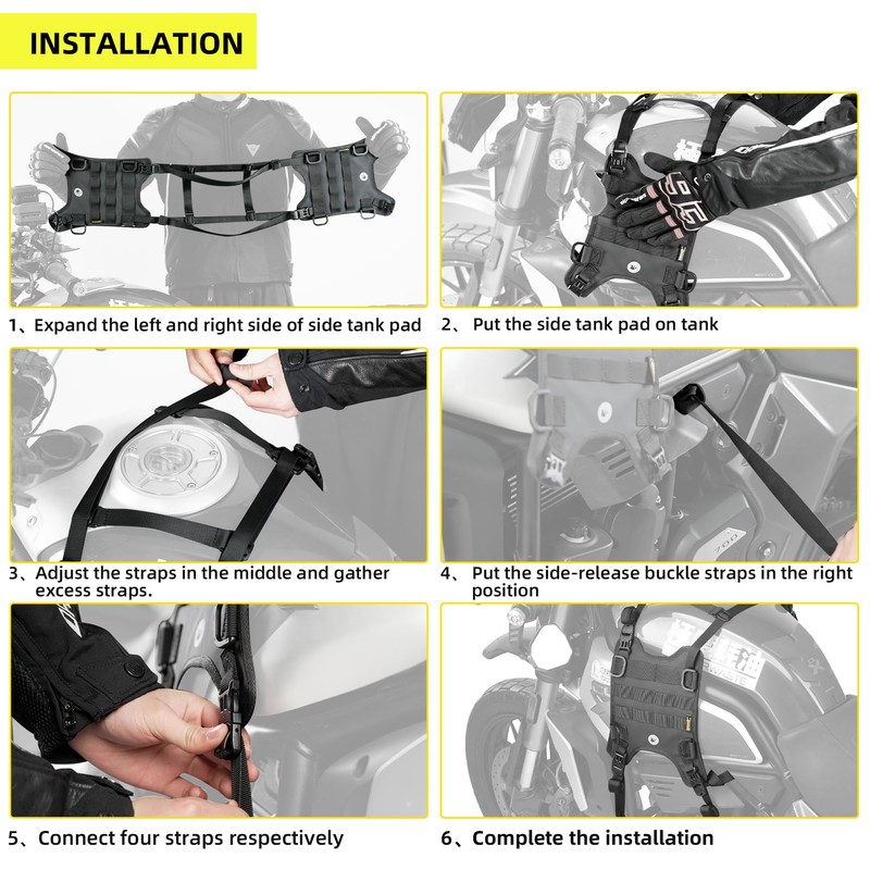 Rhinowalk Motorcycle Tail Bag Base, Universal Saddle Bag Mount Base