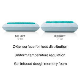 Z Gel-Infused Dough Memory Foam + Z Gel Pillow - Removable Tencel Cover - King - Mid Loft