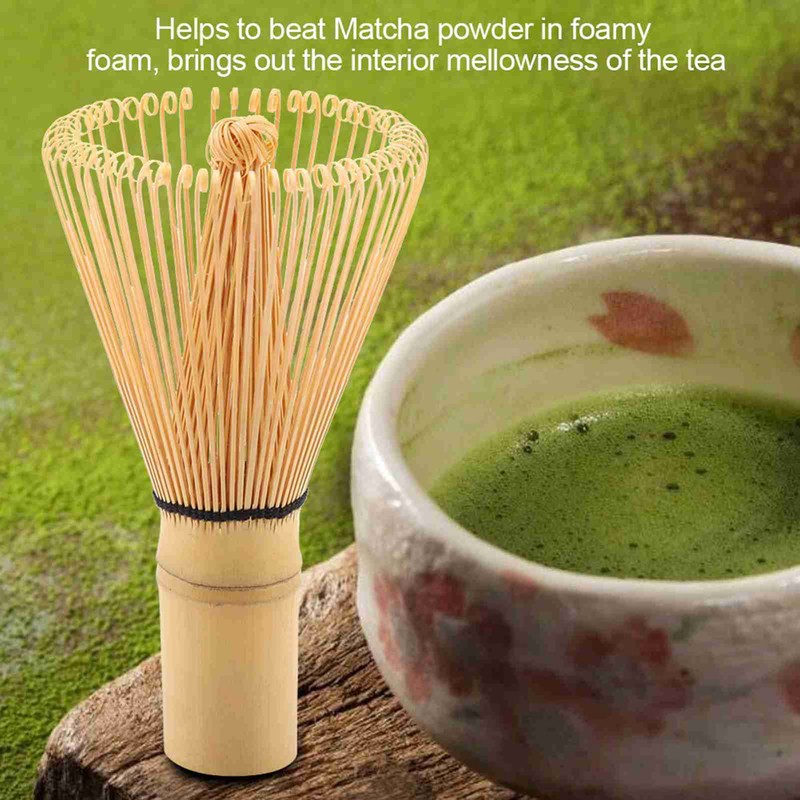 Natural Bamboo Tea Whisk Chasen Preparing Matcha Powder Brush Tool(64