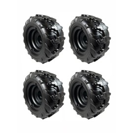 Power Wheels (4) Genuine Power Wheels 3900-6454 Black Wheel For Jurassic World Dino Racer ATV