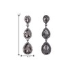 Clearine Ladies Beautiful Small to Large Triple Teardrop Crystal Dangle