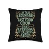 Cooking Cuisine Chef - Legendary Fast Food Cook Throw Pillow