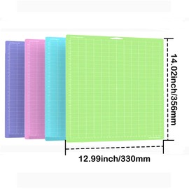 4 x Cutting Mats for Cricut, Replacement Cutting Mats for Cricut Explore Air 2/Air/One/Maker (StandardGrip, LightGrip, StrongGrip, FabricGrip) 12 x 12 Inch Non-Slip & Durable Mat for Cricut (A)