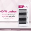 FADVAN 4D W-Shaped Volume Eyelashes, 0.07D Curl, 8-12 mm Mixed