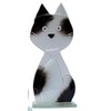 Fused Glass Cool Cats Collection - Charley Cat in black