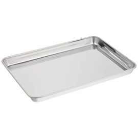 Pearl Metal HB-3504 Cooking Tray, Large, Stainless Steel, 9.6 x 6.9 x 0.8 inches (245 x 175 x 20 mm)