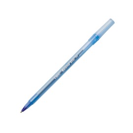 BIC Round Stic Extra Life Ballpoint Pen, Medium Point (1.0mm), Blue, For Smooth & Comfortable Writing, 12-Count