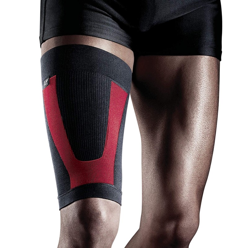 LP Support 271 Powersleeve Kompressions-Oberschenkelbandage - Sport-Bandage, Größe:S, Farbe:schwarz