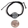 Alea Collection Spiritual Powerful St Benedict Medallion Black String Bracelet