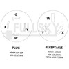 Fullsky FC-L43105 Male NEMA L14-30P Generator Lock Plug to Female