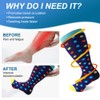 4 Pairs Plus Size Compression Socks for Women & Men,
