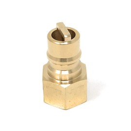 Solid Brass 1/2'' Female NPT Quick Connect Hose Connector Plug [3612] – Quick Release Valve for Propane, LP, Natural Gas, Fluid, or Air Applications