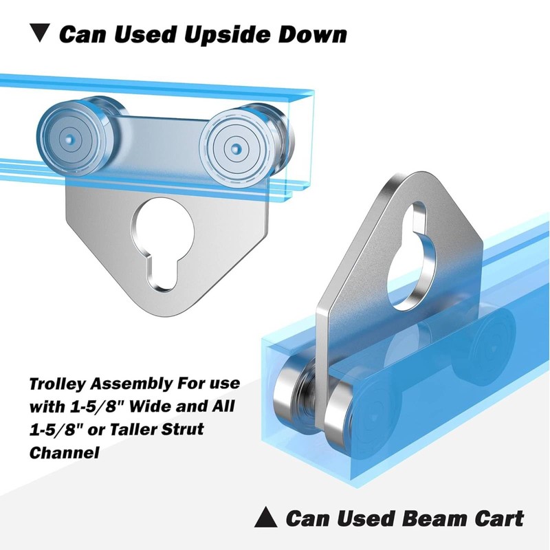 EASGIU 4 Wheel Trolley Assembly Roller Trolley - Use with
