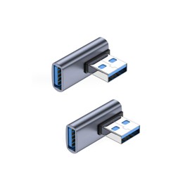 YFFSFDC USB 3.1 Adapter, Right Angle Conversion Adapter, USB Connector, 10Gbps High Speed Data Transmission, USB l/type a, Small, Lightweight, Type A (Type A Male to Type A Female) Direction