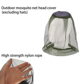 3 Pack Bug Head Net Mesh - Bug Face Netting for Hats - Insect Net Mask Cover from Gnats, No-See-Ums & Midges with Extra Fine Fly Screen Holes - Outdoor Protection for Men & Women