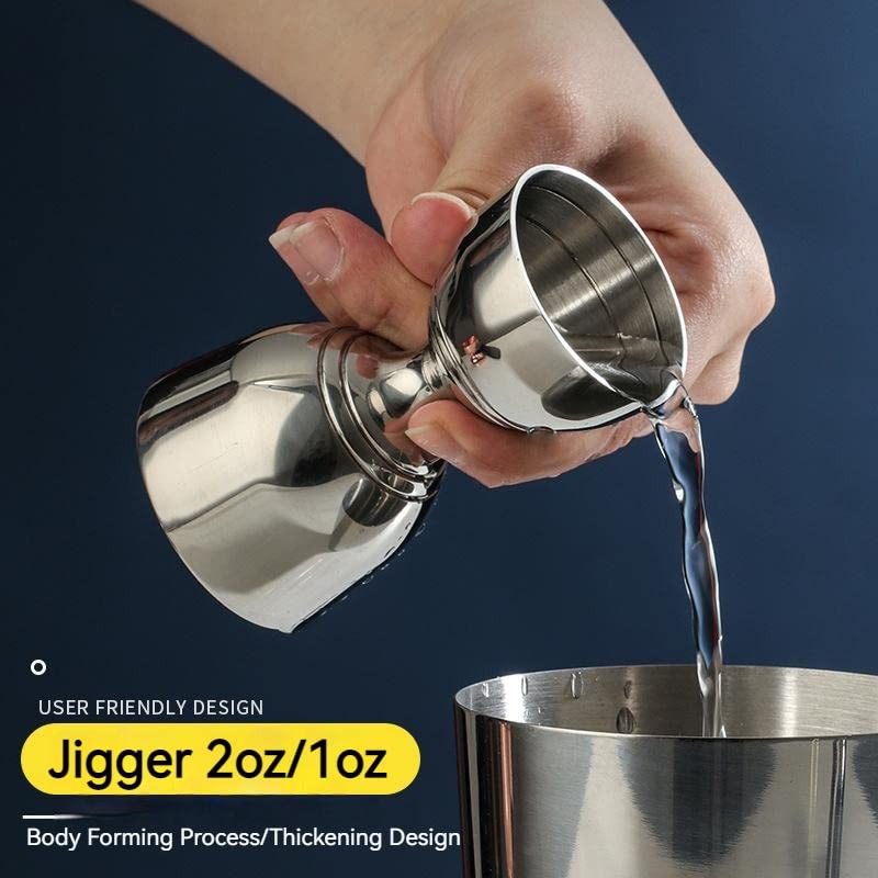 Premium Cocktail Jigger 2oz/1oz, Stainless Steel Bell Jigger for Bartending,Cocktail