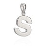 NKlaus Pendant Letter A-Z Silver 925 Tarnish-Resistant Shiny Alphabet, Silver