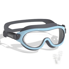 COPOZZ Swimming Goggles for Kids 6-14, Wide View Youth Swim Goggles No Leaks AntiFog Crystal Clear Water Pool Swim