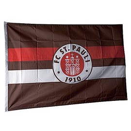 St. Pauli Fahne braun-weiß-rot