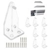 Murtenze 8 Pack Hold Down Brackets, Clear Plastic Blind Brackets