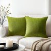 Sage Green Linen Pillowcase, Square Throw Pillow Covers for Sofa