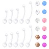 Longita Clear Belly Button Rings Plastic Belly Button Rings Plastic