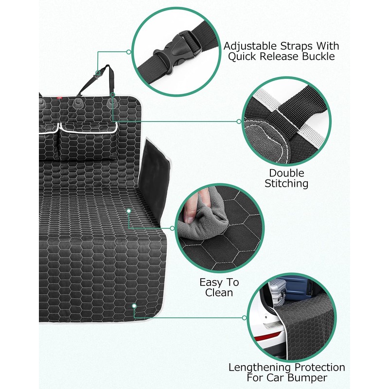 Oasser Cargo Liner for Dogs Trunk Cover, Waterproof Cargo Cover