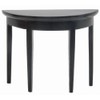 Dollhouse Miniature Half Round Side Table (Black)