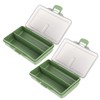 Fishing Tackle Box 2Pcs Multiple Compartments Box Organizer for Fishing