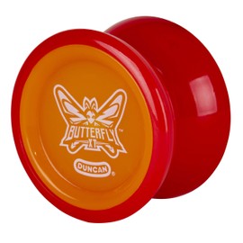 Duncan Toys Butterfly XT Yo-Yo with String, Ball Bearing Axle and Plastic Body, String Trick Yo-Yo, Red with Orange Cap