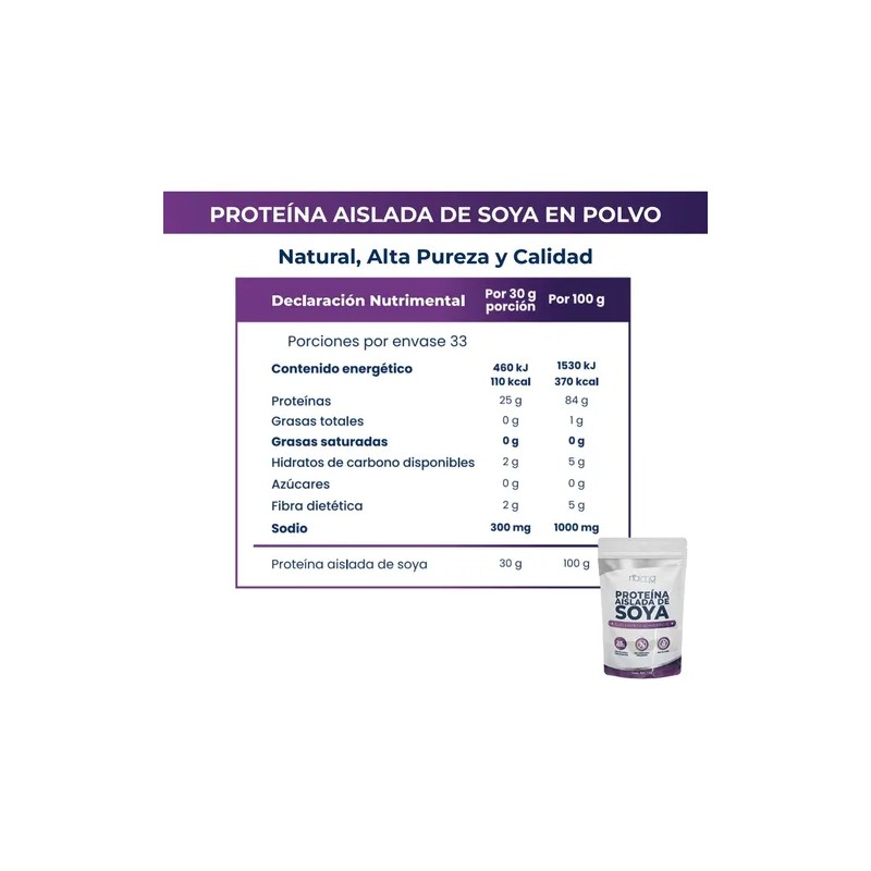 1 Kg Proteína Aislada De Soya 90