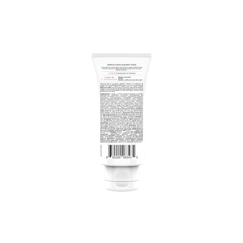 Teatrical Aclarador Facial Corrige Visiblemente Aspecto Manchas Efecto Aclarado Concha