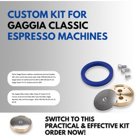 Brass Tune Up Kit for Gaggia，Replacement for IMS Precision Shower Screen，Brass Shower Holder, Silicone Gasket, Stainless Steel Screws.