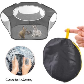 Pet Walk, Small Animal Playpen, Puppy Run Foldable, Portable Puppy Playpen, Size M: 52 x 52 x 38 cm, Lightweight and Robust - Playpen for Guinea Pigs, Rabbits, Hamsters and Hedgehogs