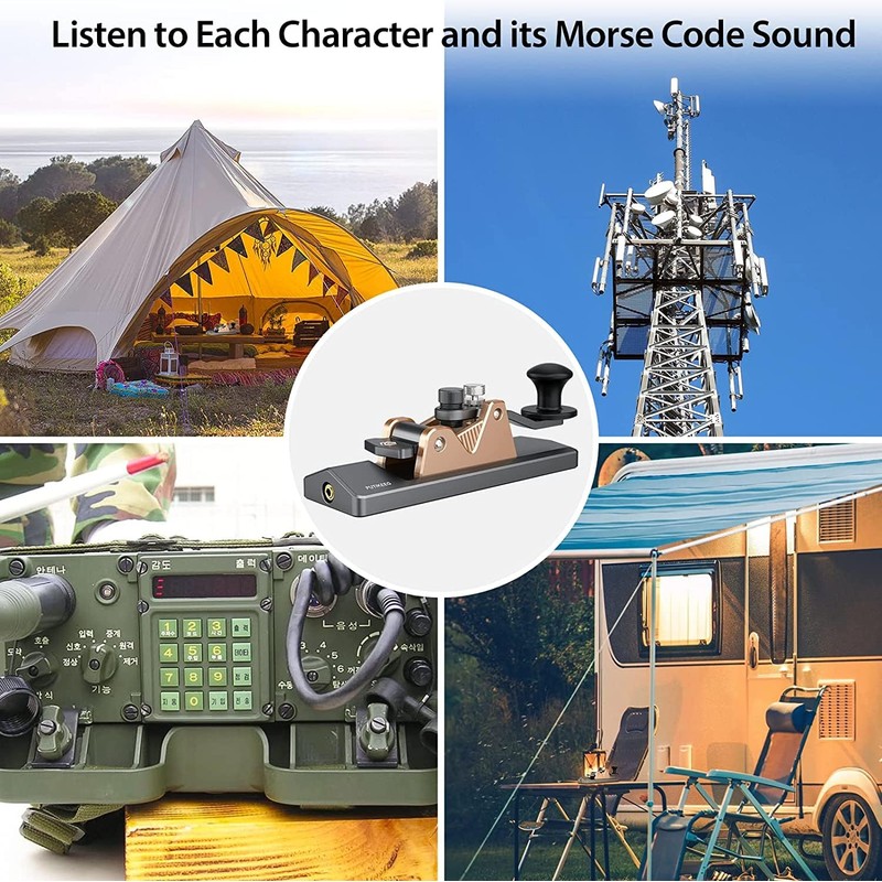 PUTIKEEG Amateur Radio Keys, Morse Signal, Practice Machine, Aluminum Alloy,